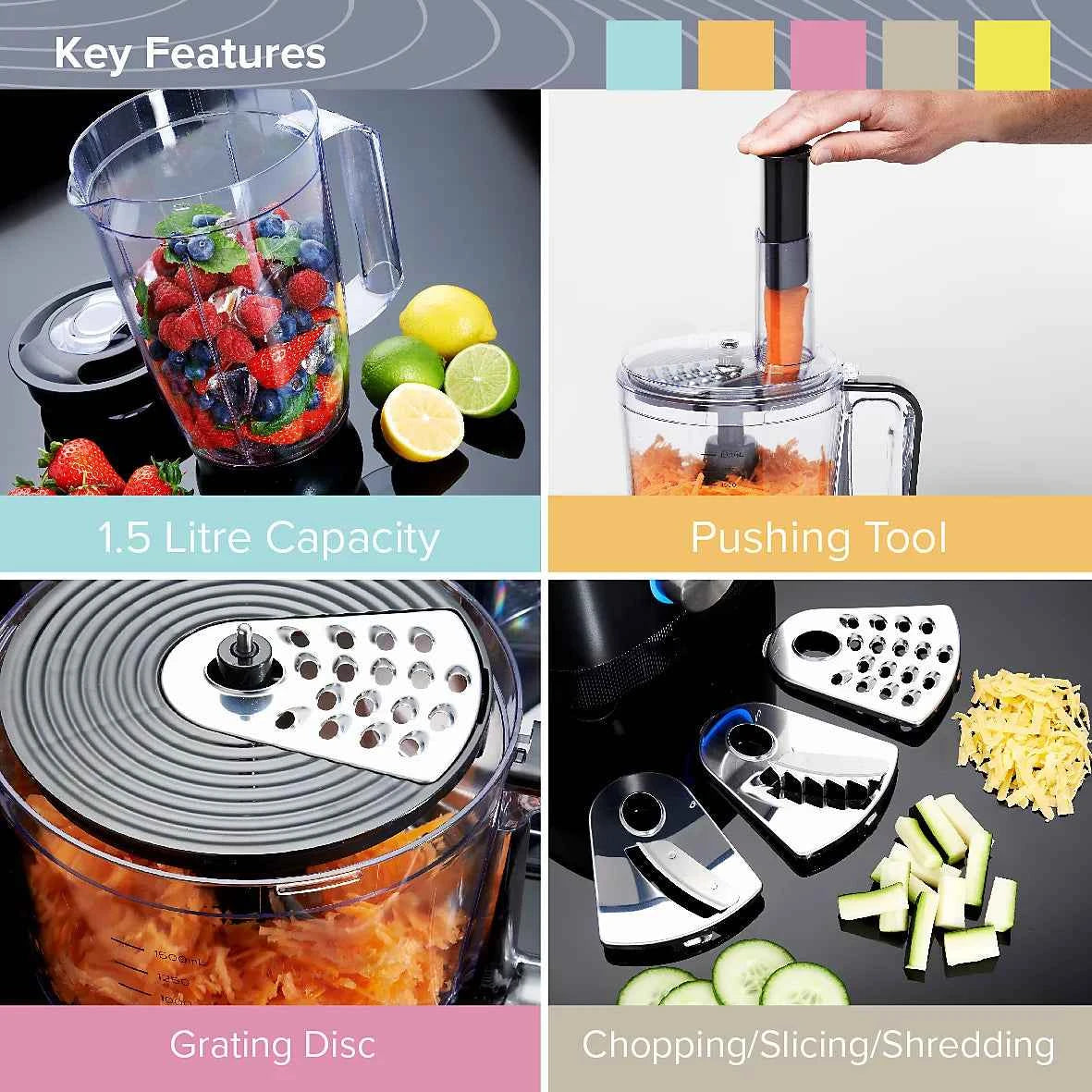 Quest 6 in 1 Multifunctional Food Processor