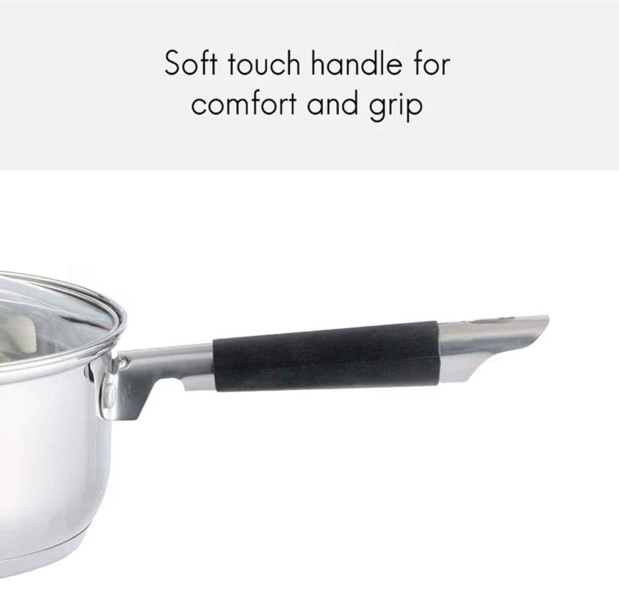 Viners Everyday 3 Piece Sauce Pan Set With Glass Lids