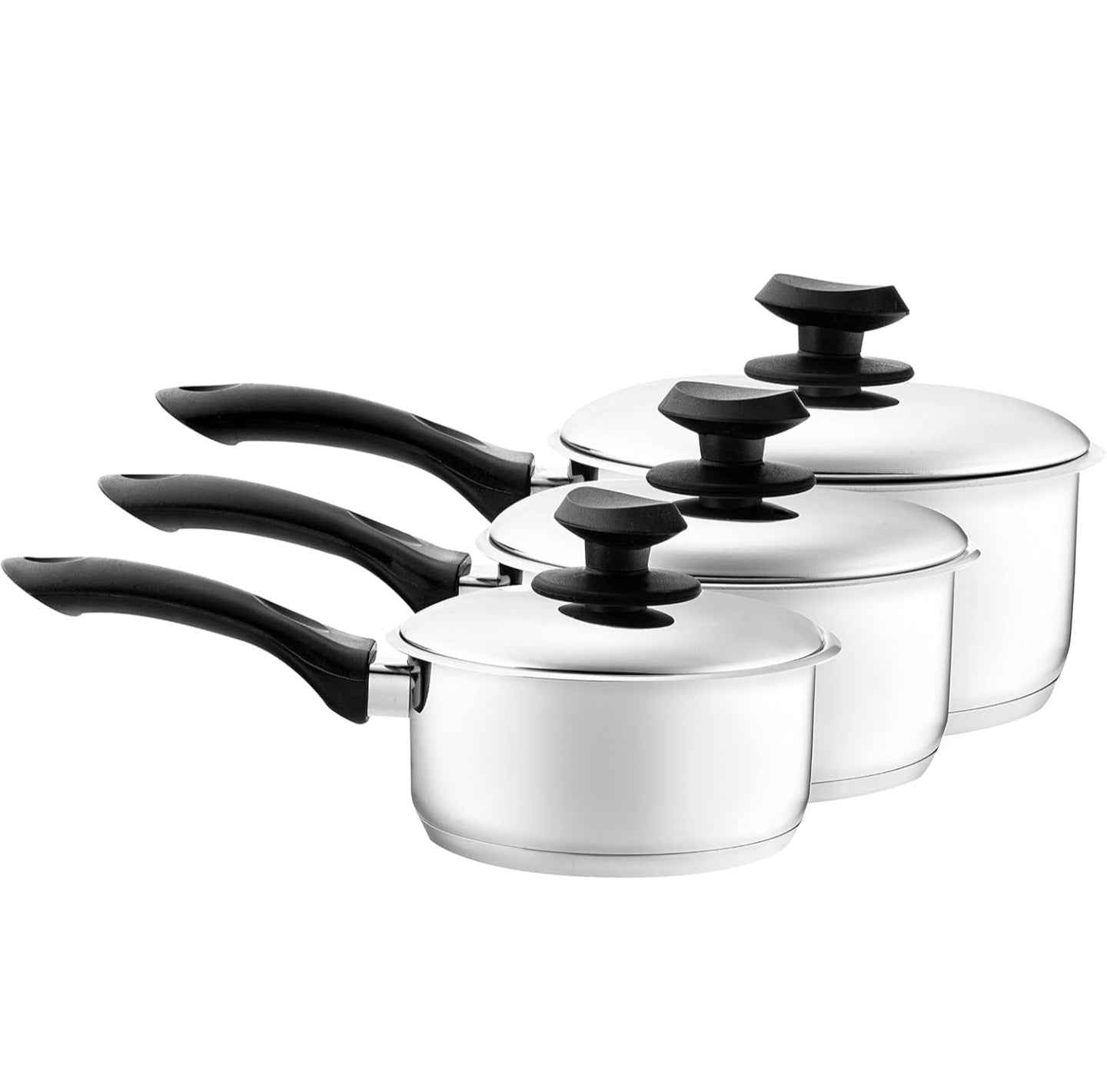 Pendeford Stainless 3 Piece Sauce Pan Set