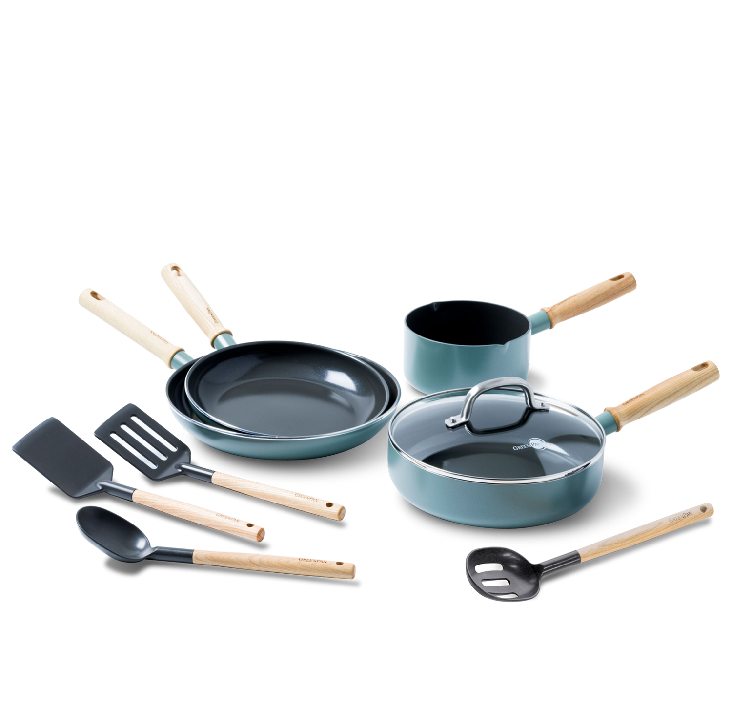 The Original Green Pan Non Stick 9 Piece Cookware Set