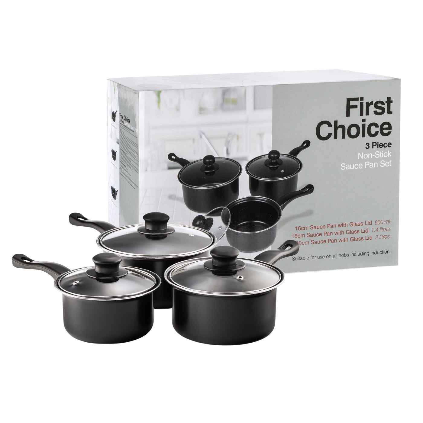 Pendeford First Choice Non-Stick Sauce Pan Set
