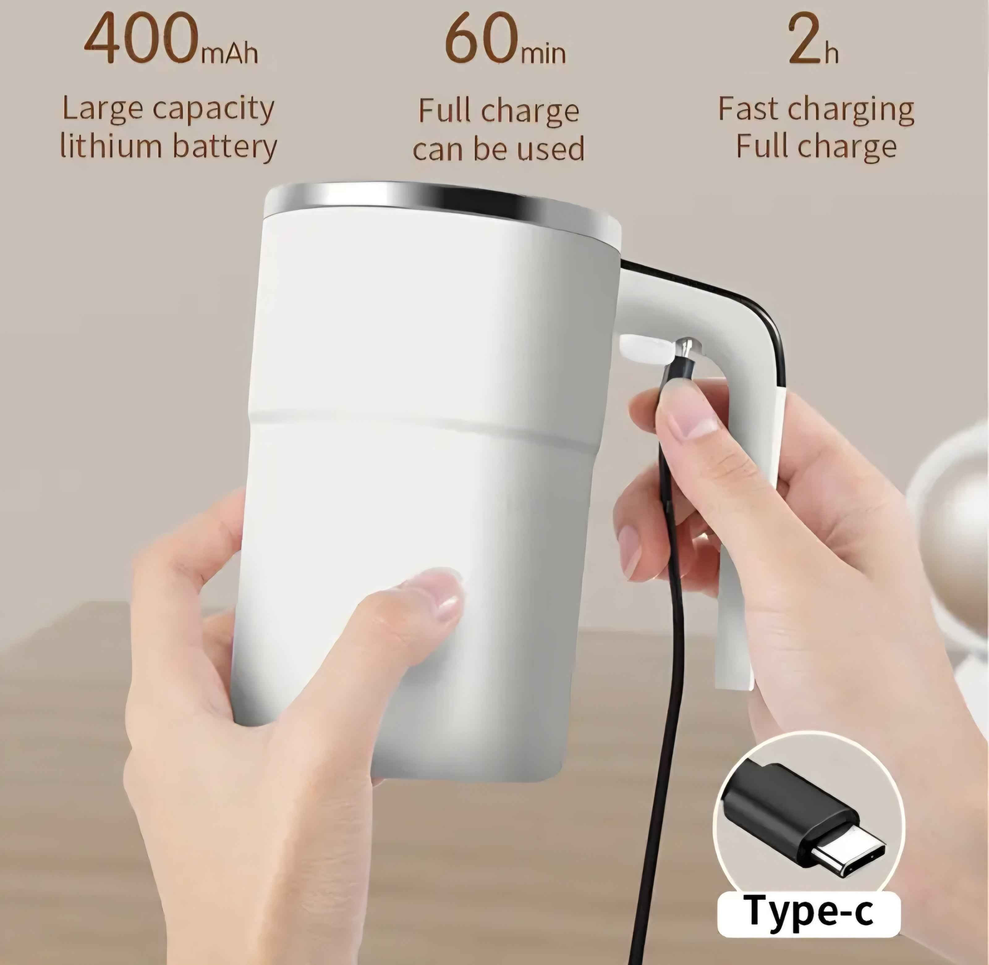 Rechargeable Automatic Self-Stirring Mug