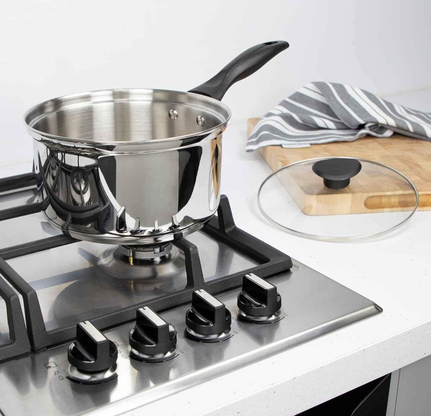 Blackmoor 16cm Stainless Steel Saucepan with Lid