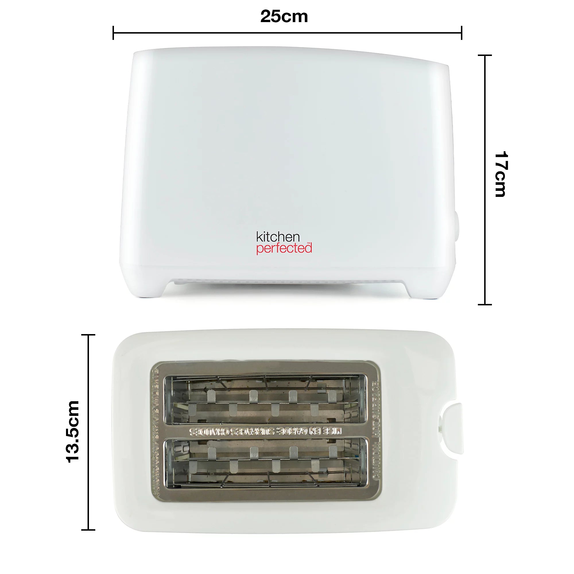 KitchenPerfected 2 Slice Extra Wide Slot Toaster