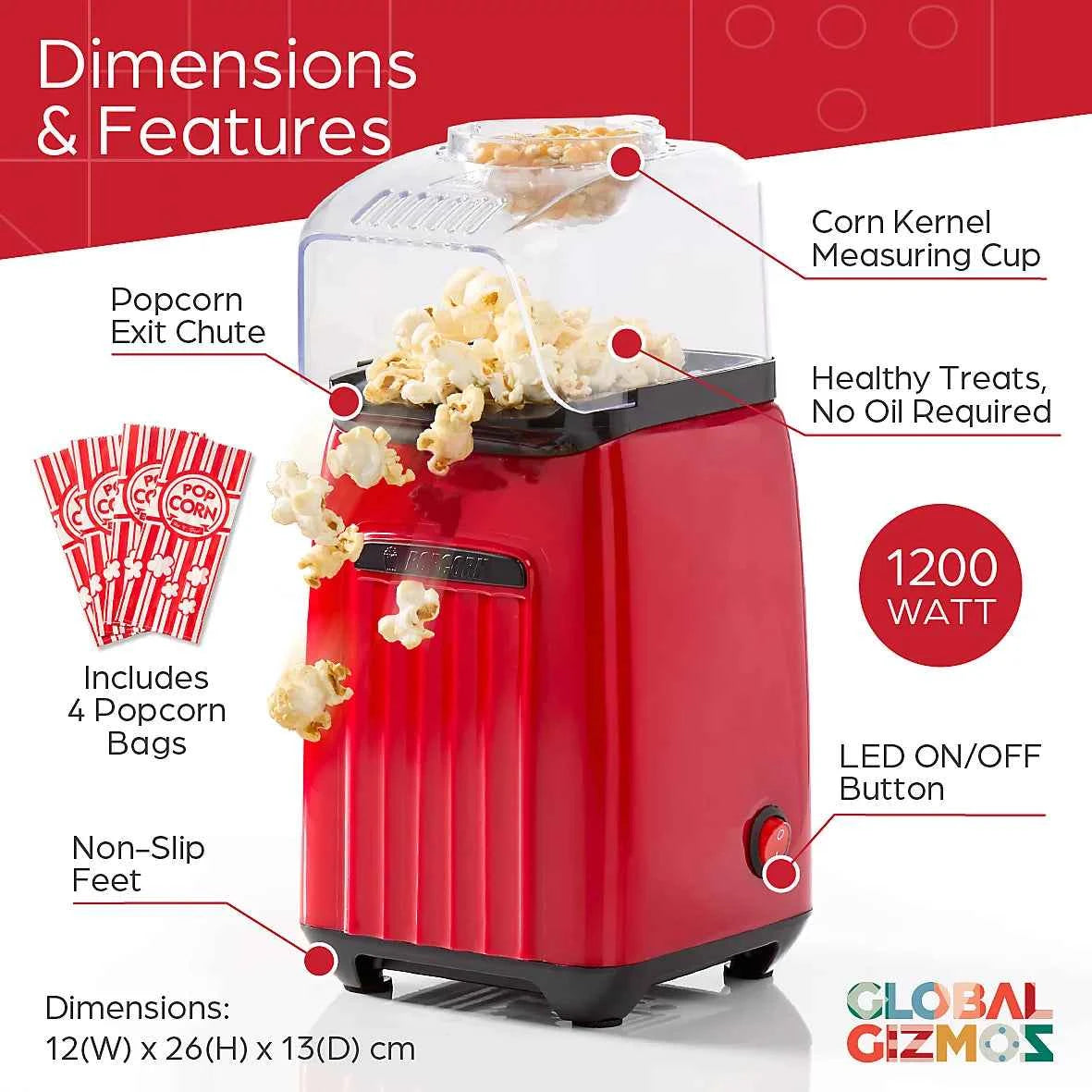 Global Gizmos Party Popcorn Maker