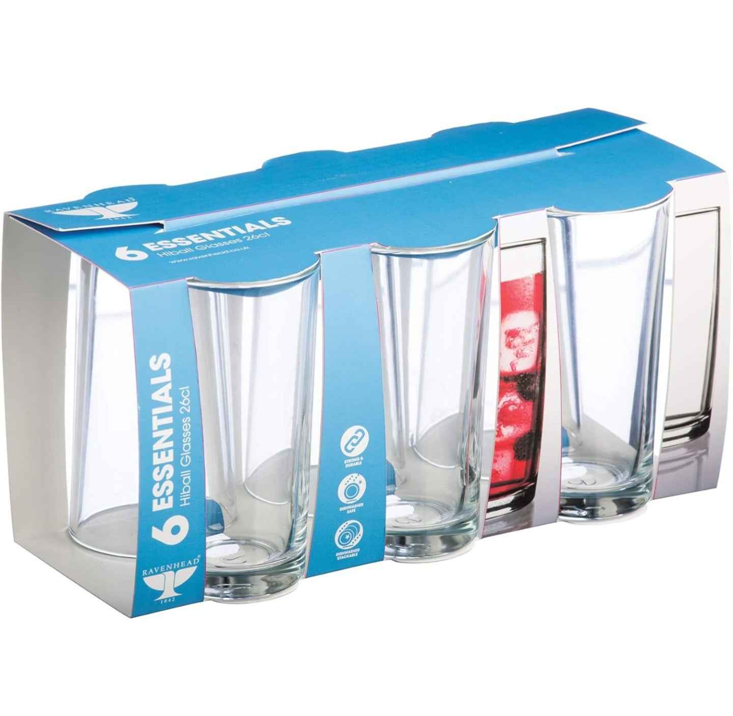 Ravenhead Sleeve Of 6 Hiball Glasses