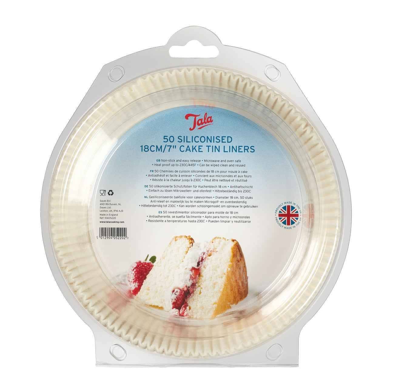 Tala 50 Siliconised Cake Tin Liners