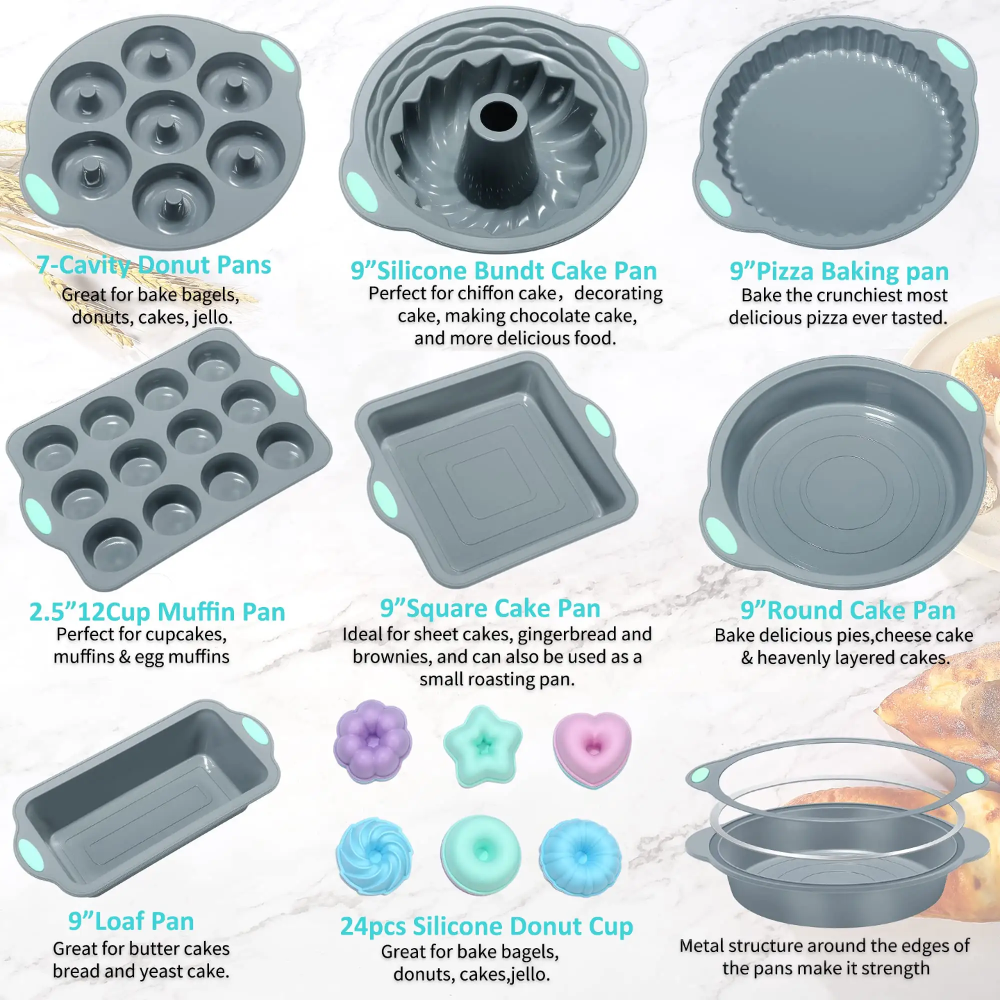 31PCS Cake Mould Bakeware Set