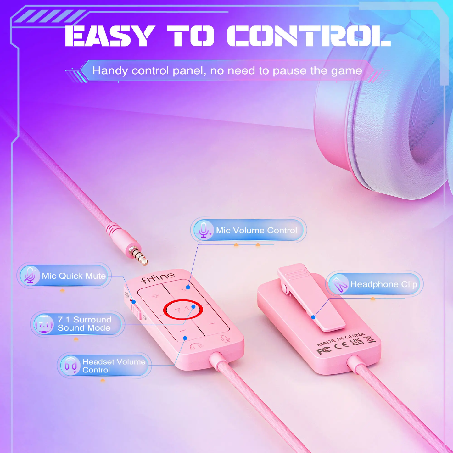 Fifine H9 Wired Gaming Headset