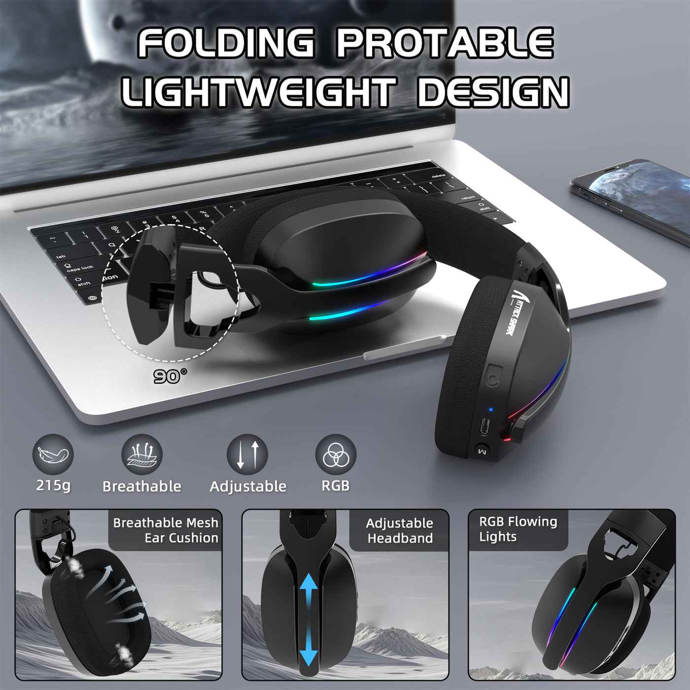 Attack Shark L90 Ultra Lightlight Wireless Gaming Headset