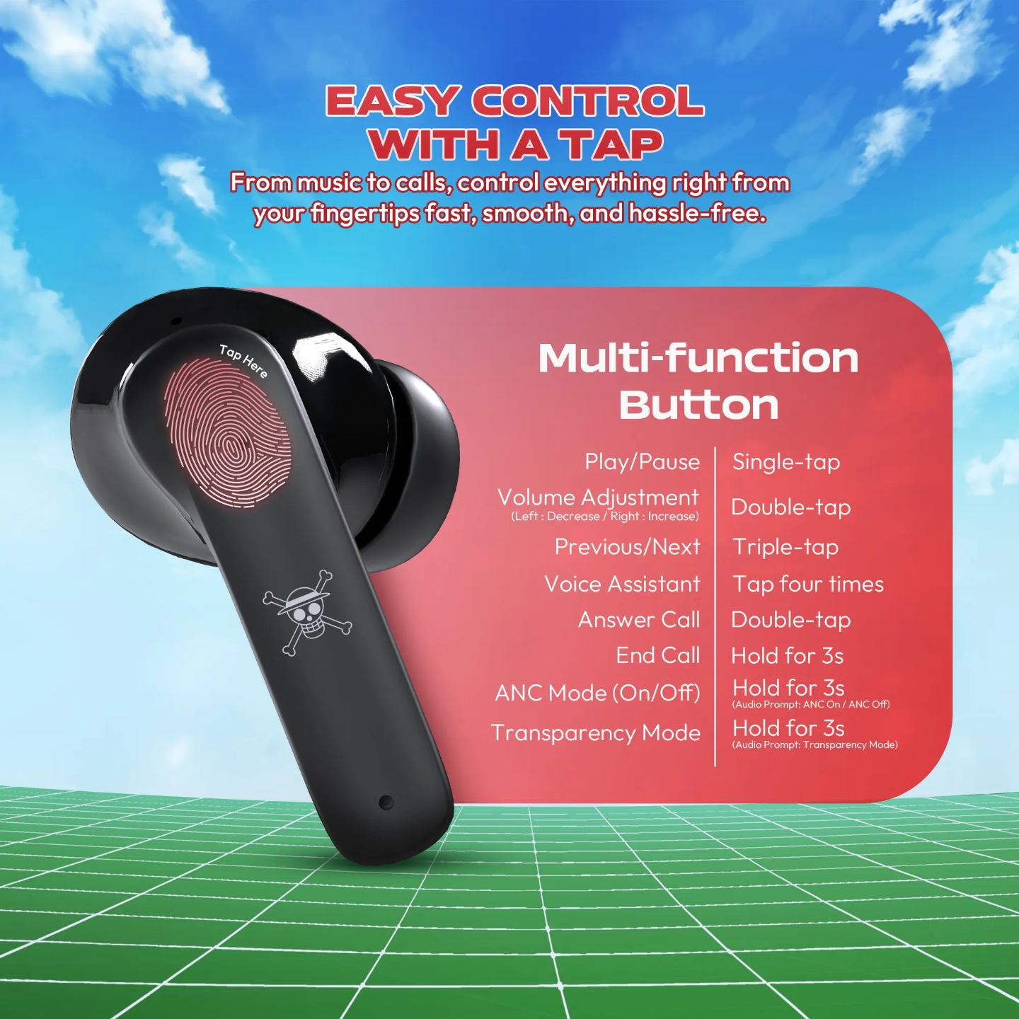 Fantech x One Piece GROOVE ANC FT20 Officially Licensed Wireless Earbuds