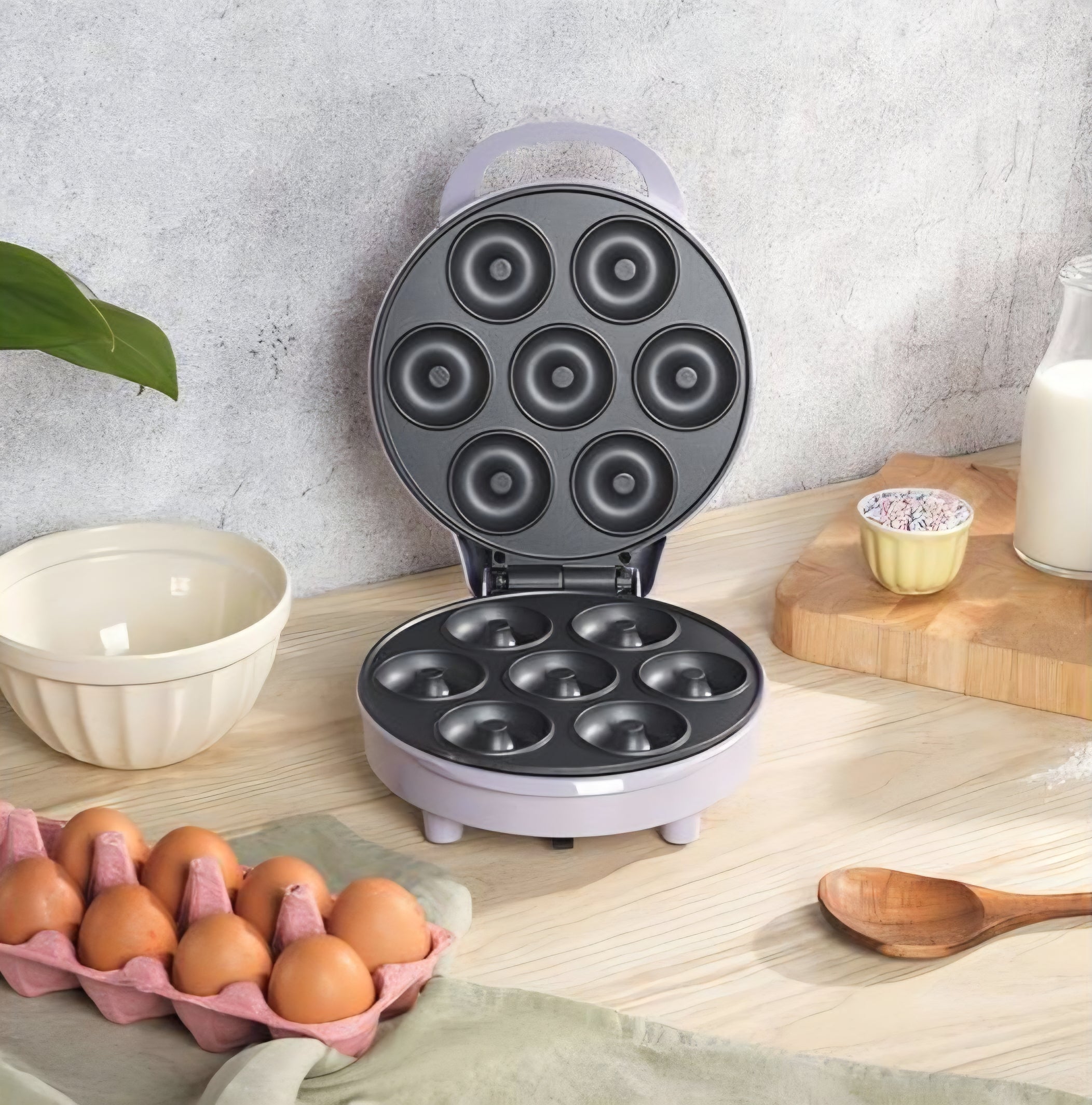 Giles And Posner Doughnut Maker 7 Doughnuts In 1 Pastel Purple