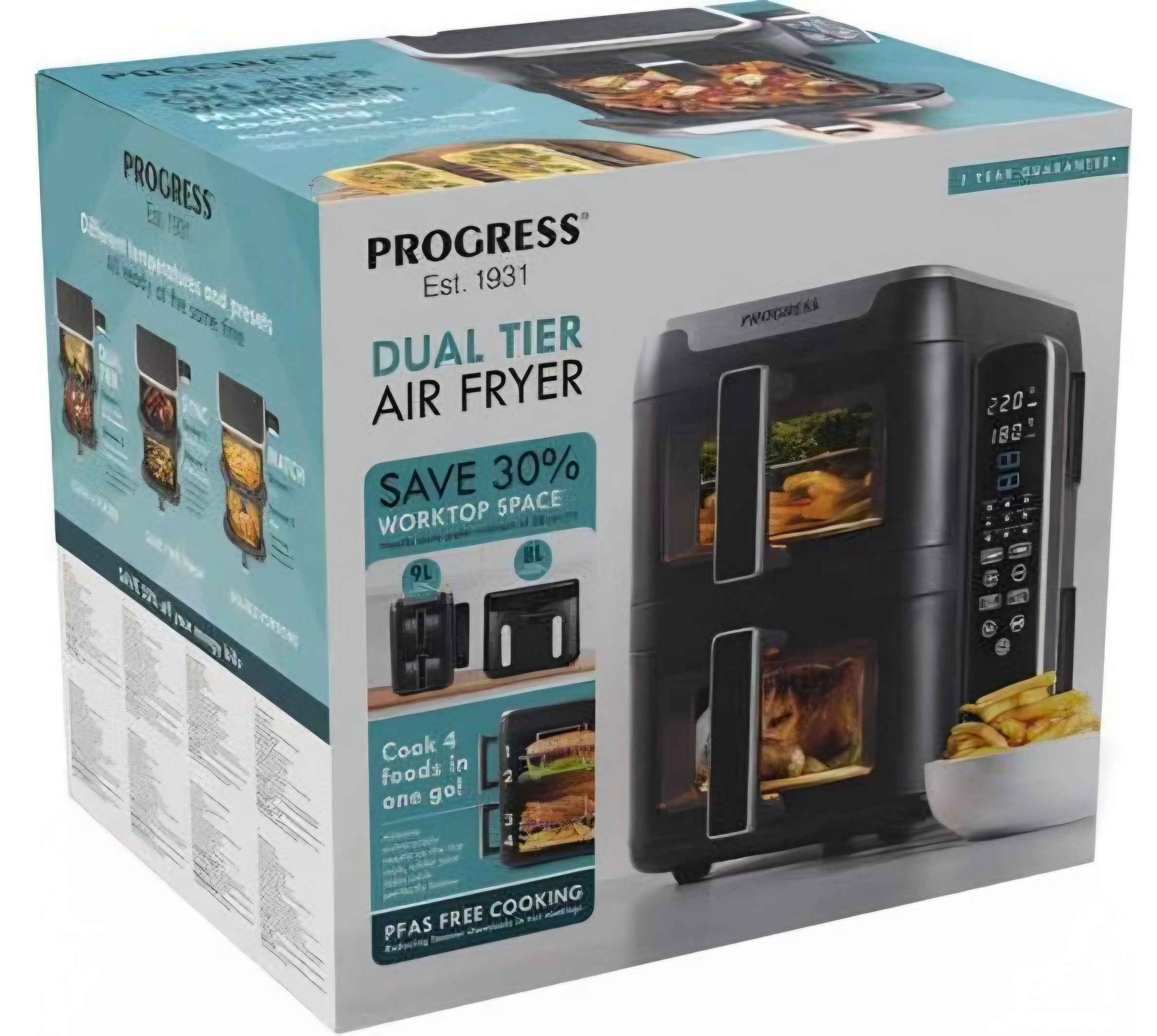 Progress Dual Tier 9L Air Fryer