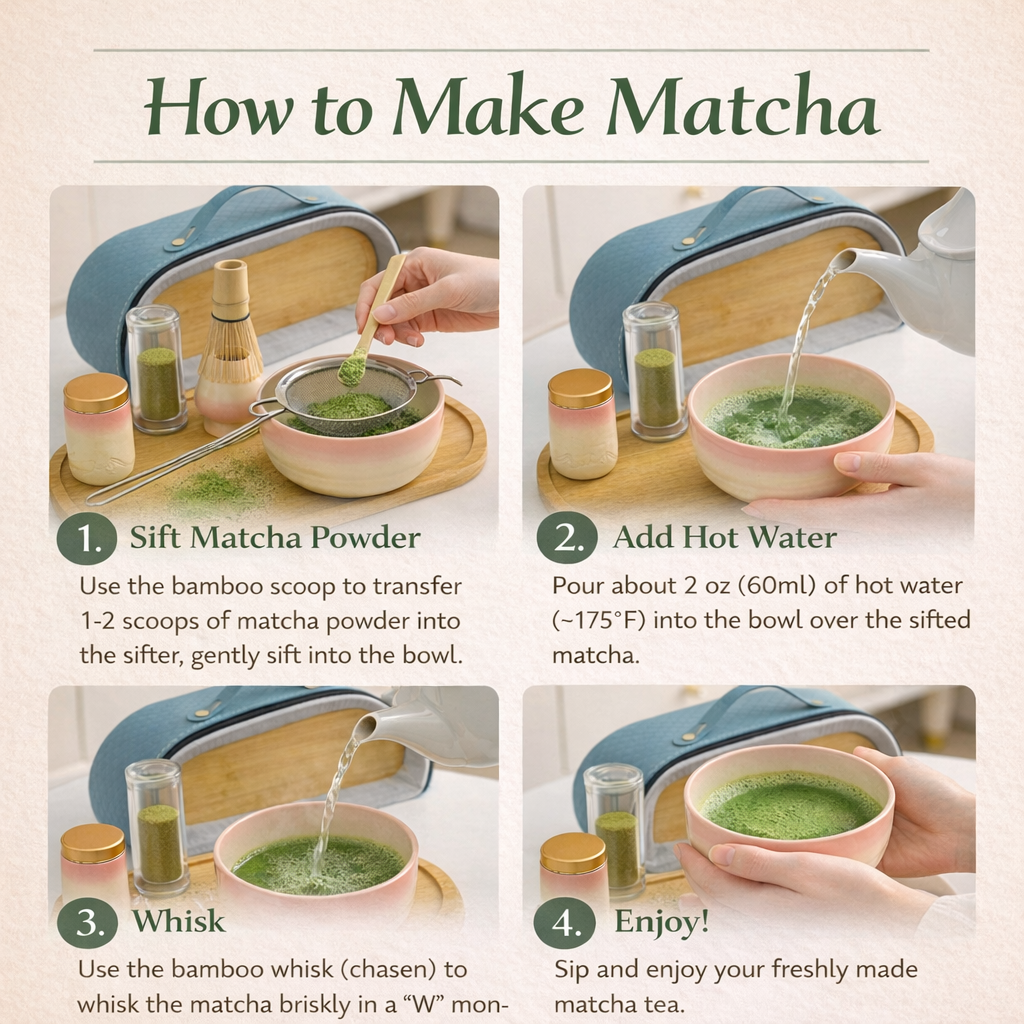 Matcha Tea Set with Carrying Case