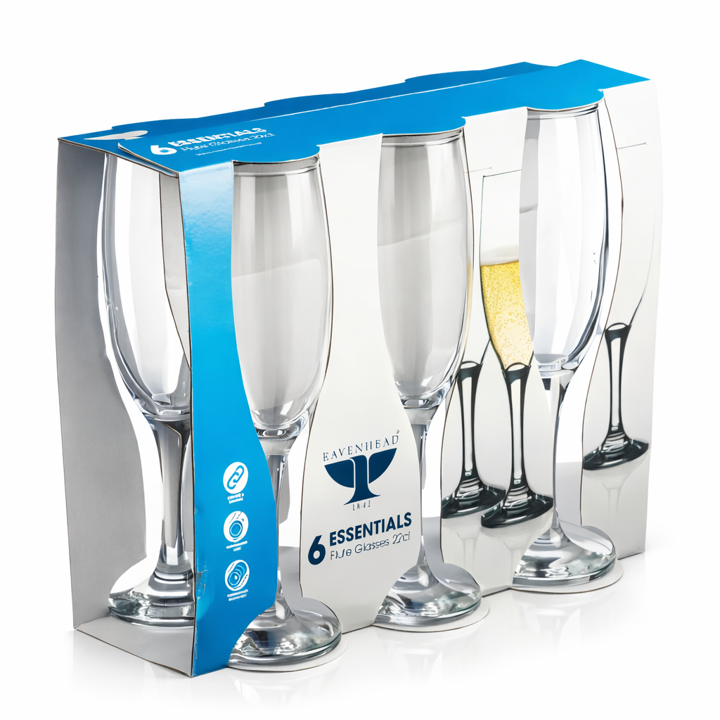 Ravenhead Sleeve Of 6 Flute Glasses