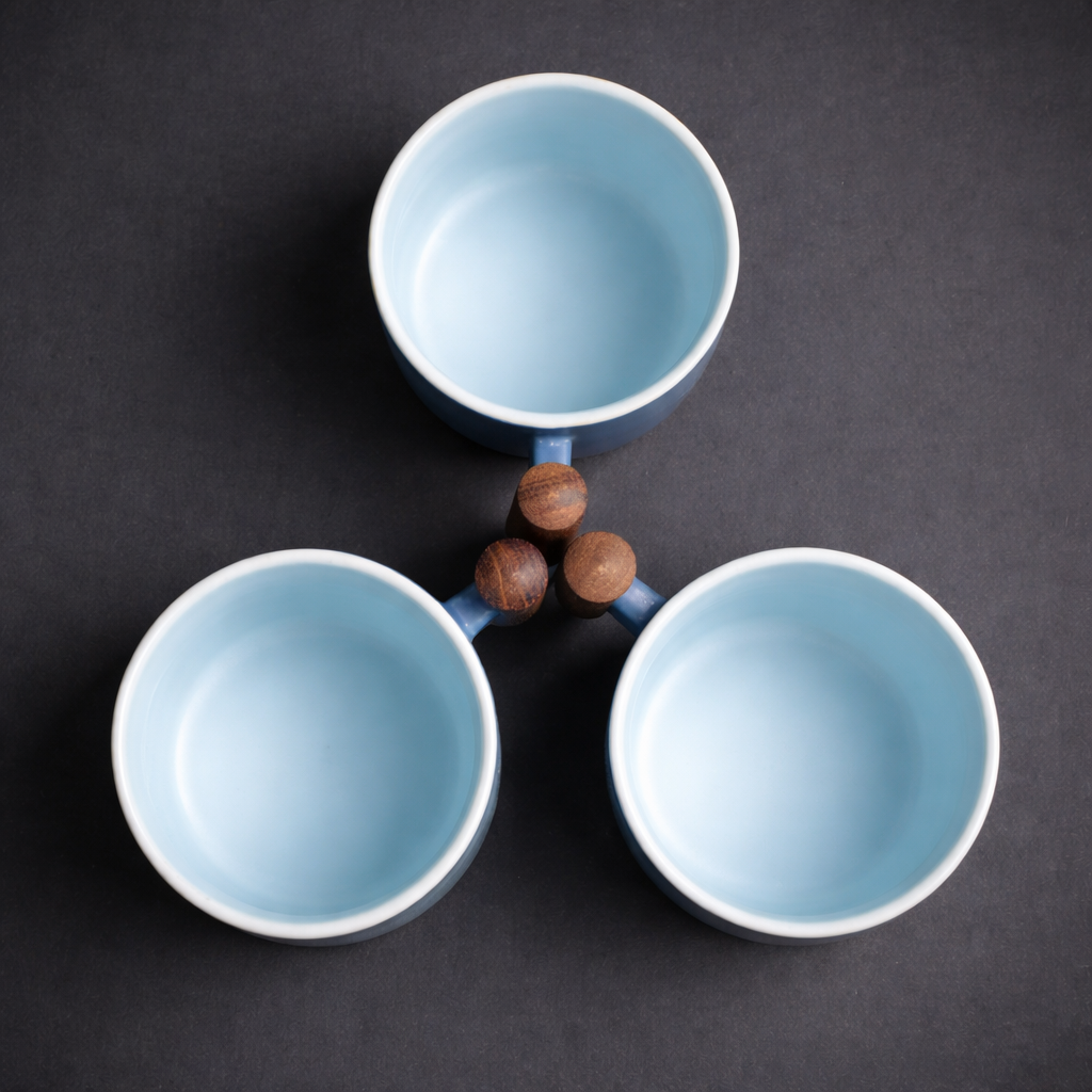 Oak Handle Stoneware Mug