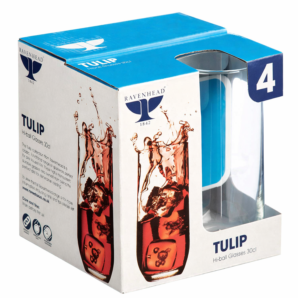 Ravenhead Pack Of 4 Tulip Hiball Tumblers
