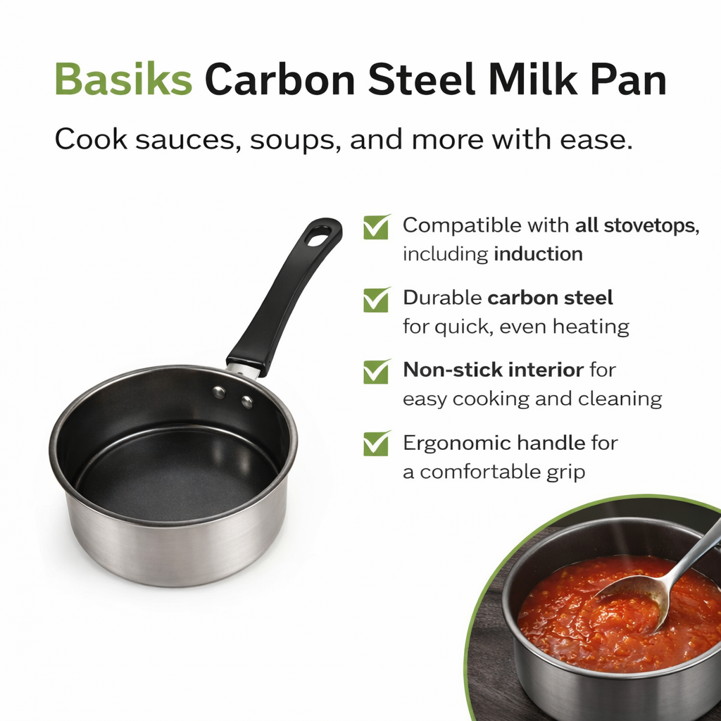 Basiks Carbon Steel Milk Pan