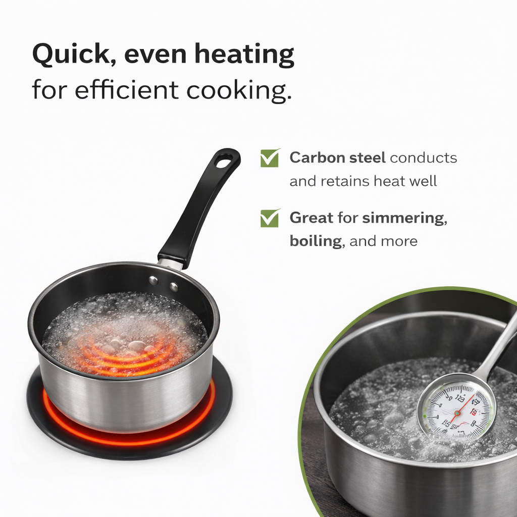 Basiks Carbon Steel Milk Pan