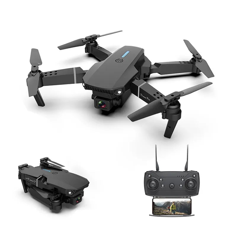 GPS E88 Pro 4K Wide Angle Dual Camera Drone Remote Control Operated