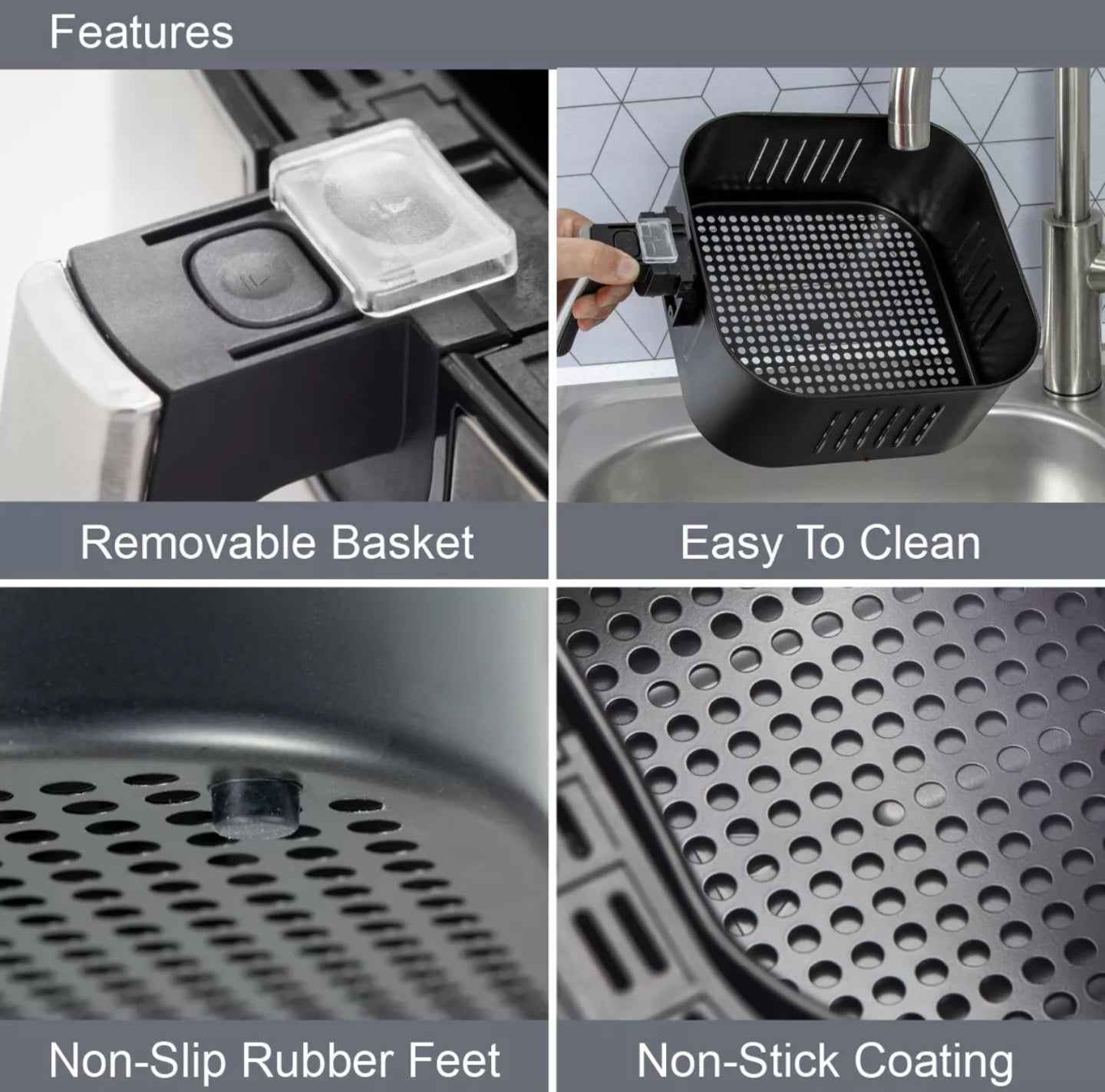 Quest 5.5L Digital Stainless Steel Air Fryer