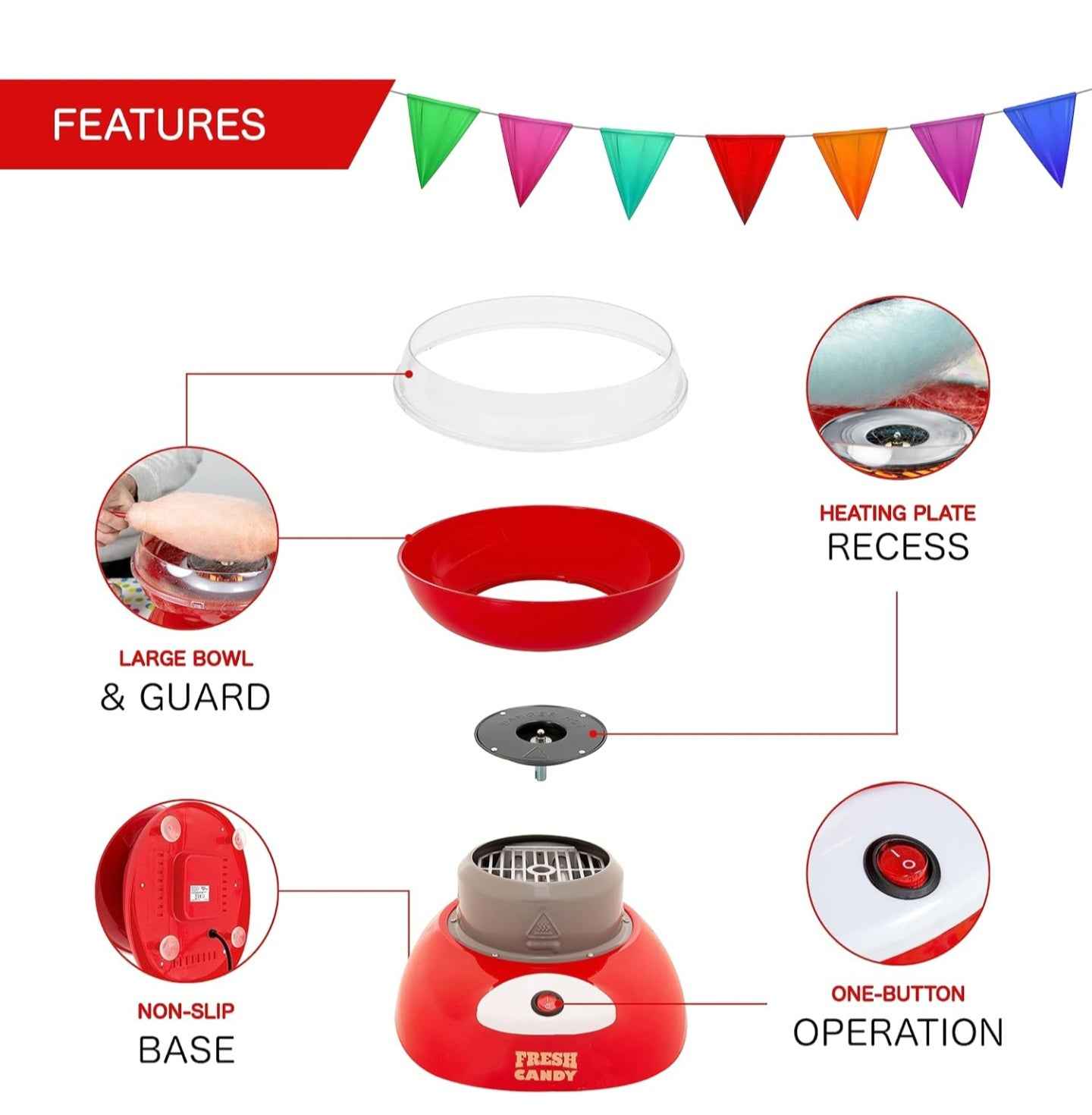 Global Gizmos Premium Candy Floss Maker