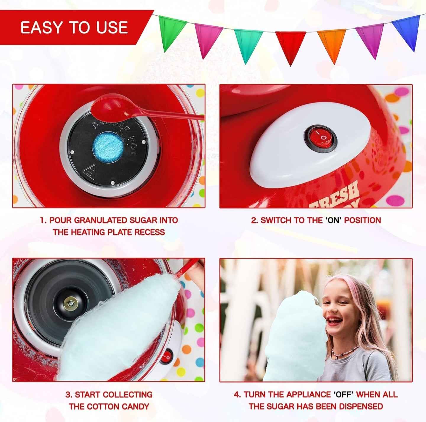 Global Gizmos Premium Candy Floss Maker