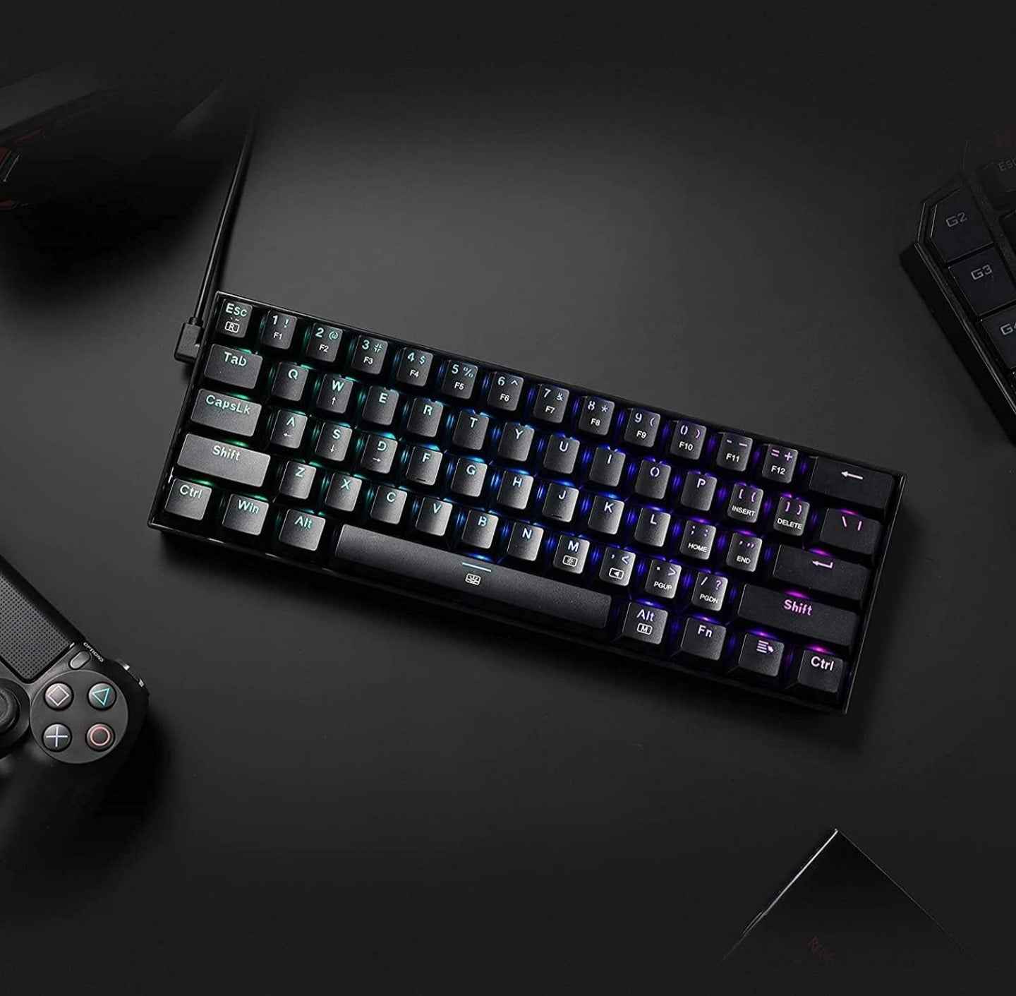 Redragon K630 Dragonborn 60% Wired Redswitch Gaming Keyboard