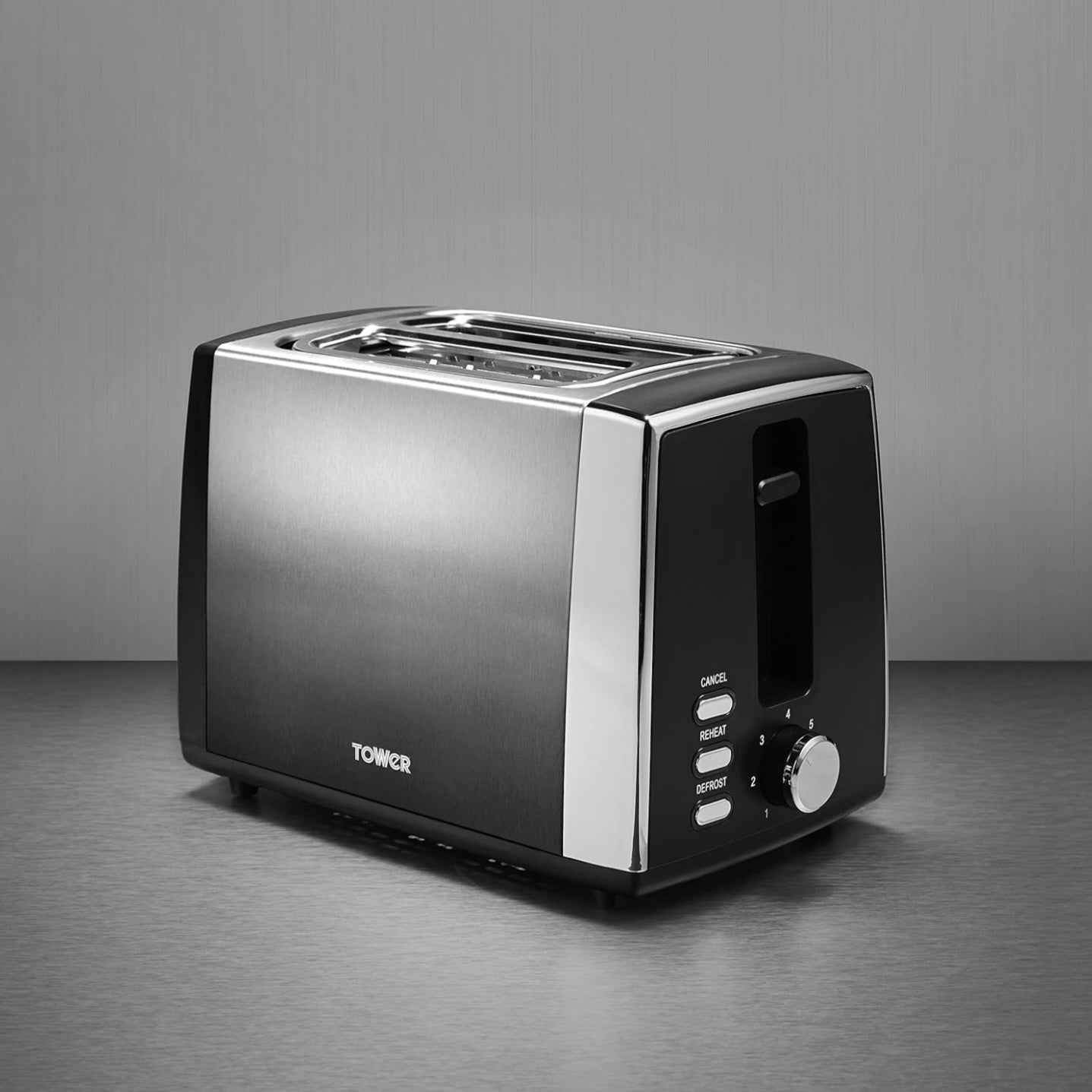 Tower Infinity Ombre Graphite 2 Slice Toaster
