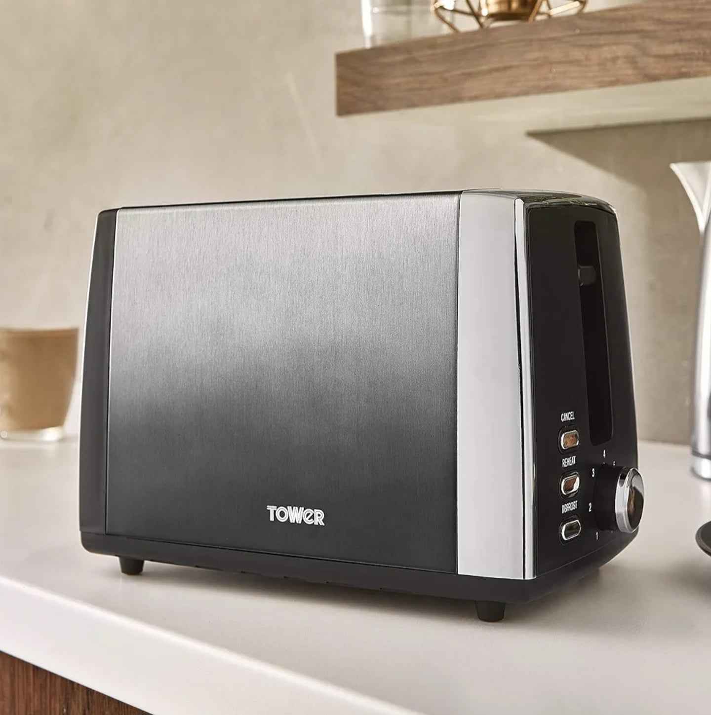 Tower Infinity Ombre Graphite 2 Slice Toaster