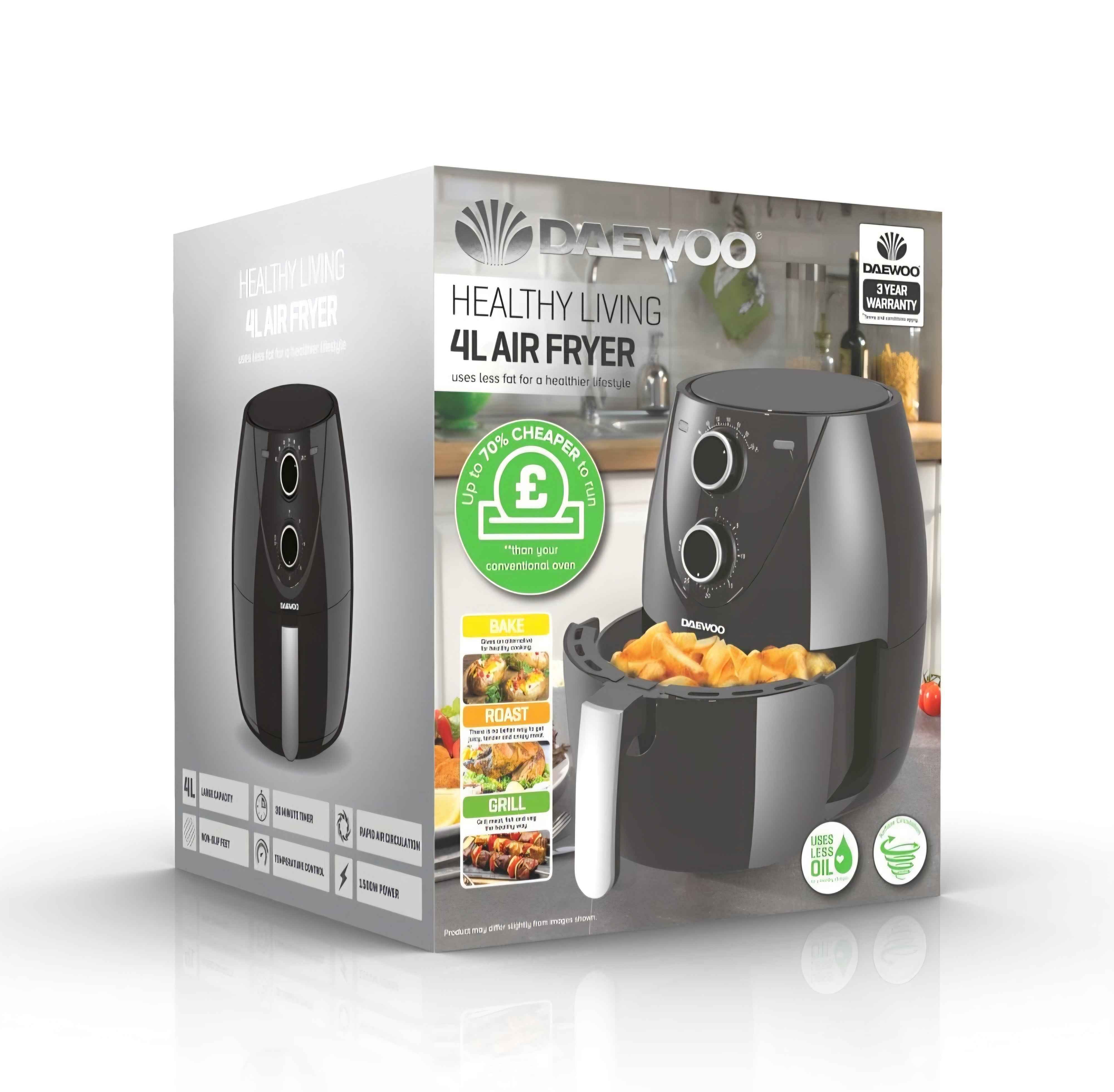 Daewoo Manual 4L Healthy Living Air Fryer