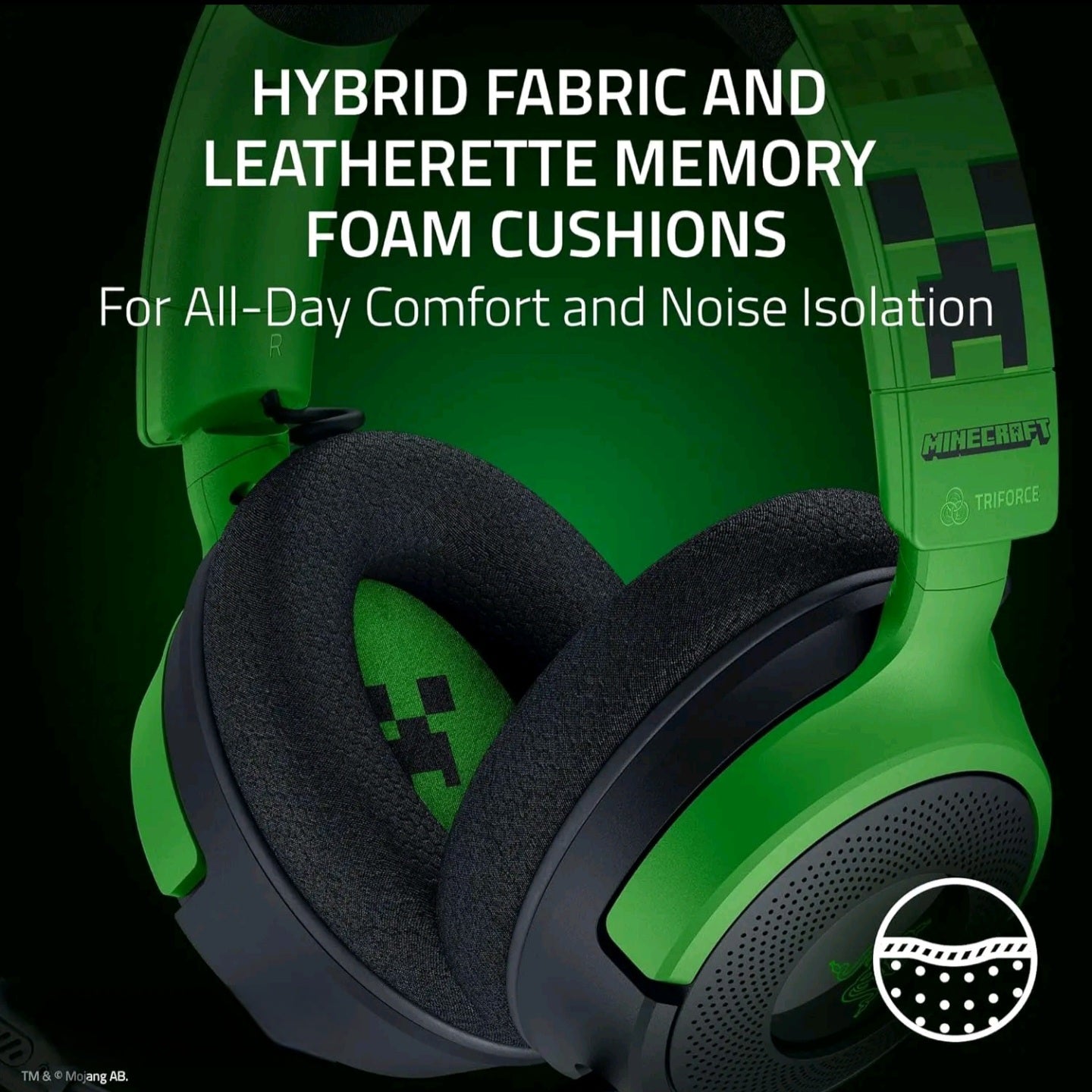 Razer Kraken V4 X 7.1 Minecraft Edition Gaming Headset