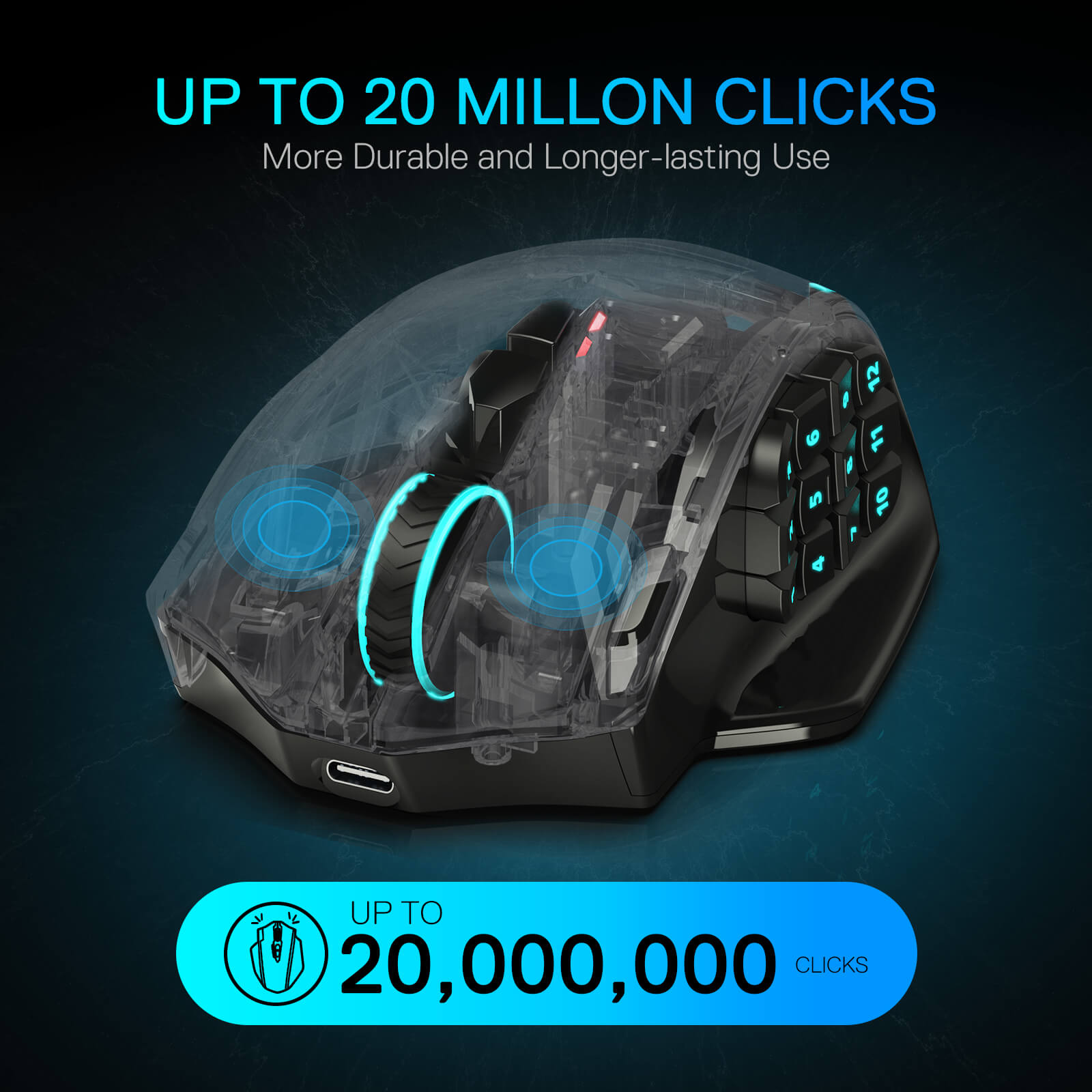 Redragon M913 Impact Elite Wireless Gaming Mouse