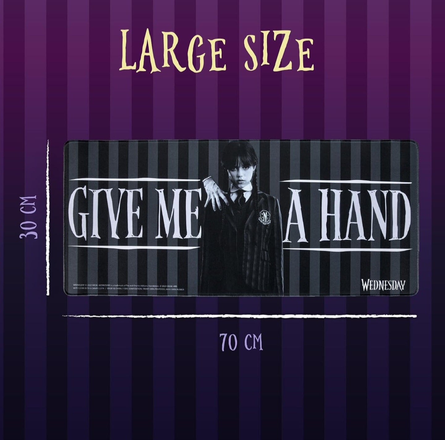Wednesday 'Give Me A Hand' Jumbo Desk Mat