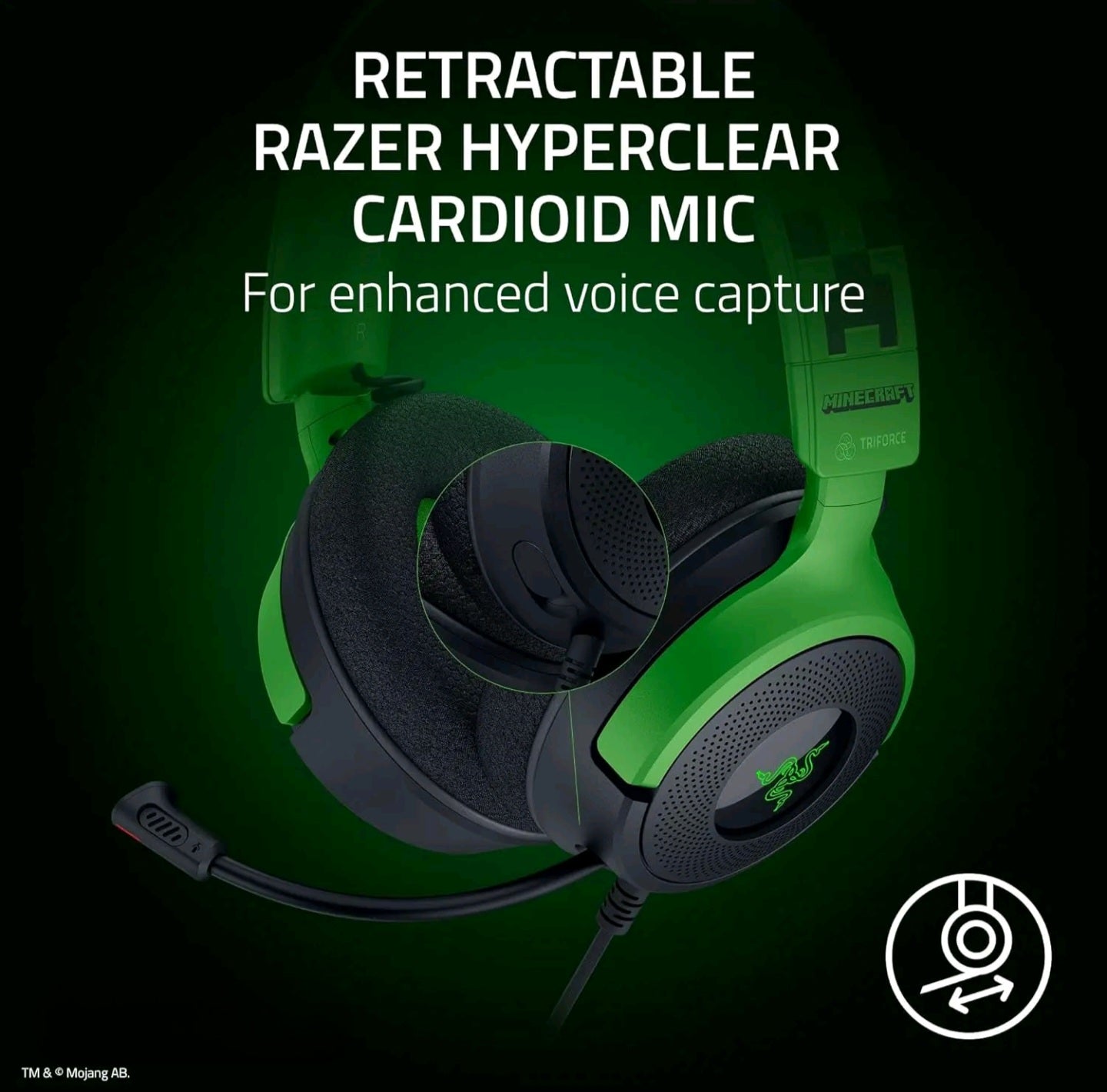Razer Kraken V4 X 7.1 Minecraft Edition Gaming Headset