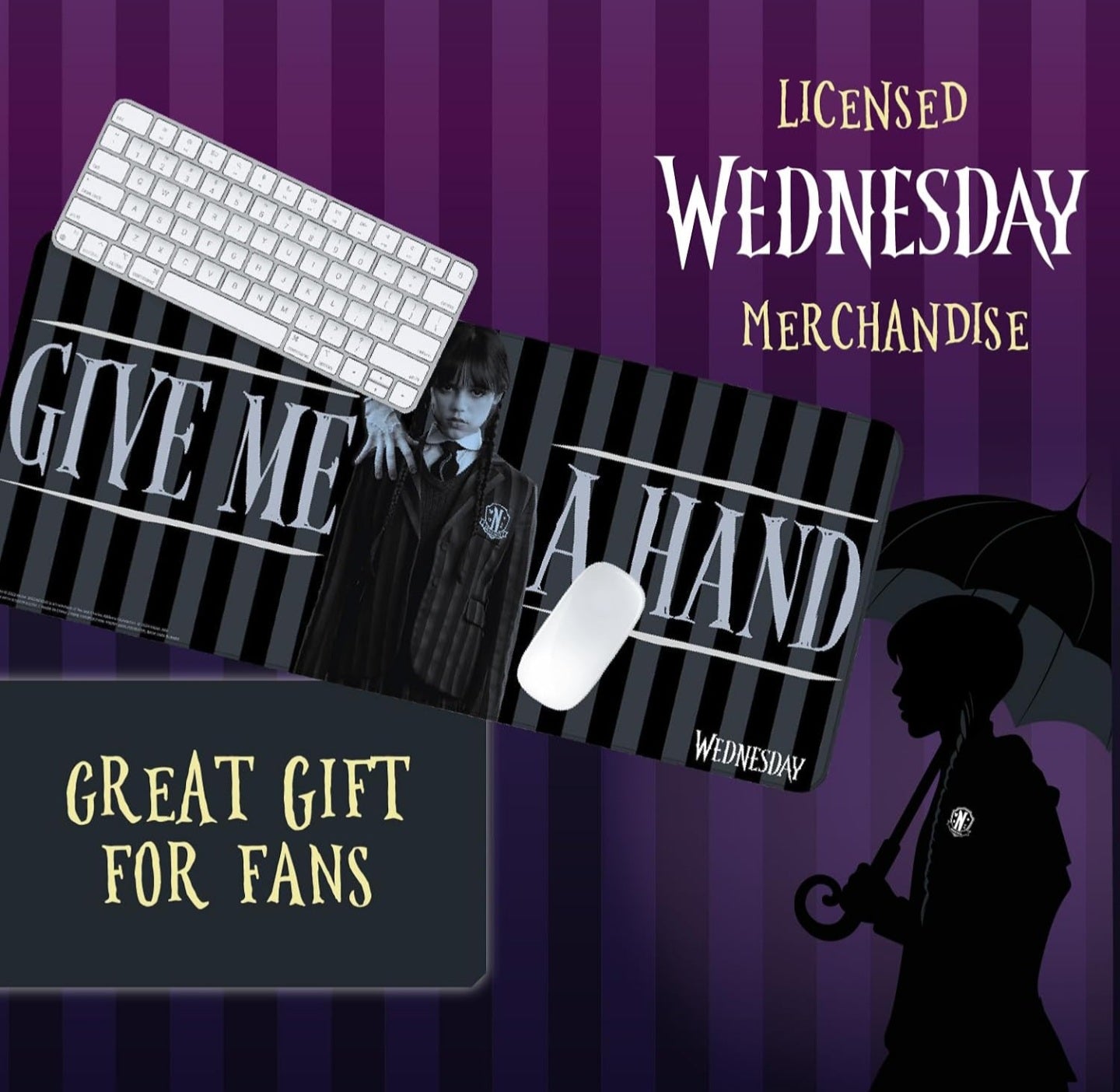 Wednesday 'Give Me A Hand' Jumbo Desk Mat